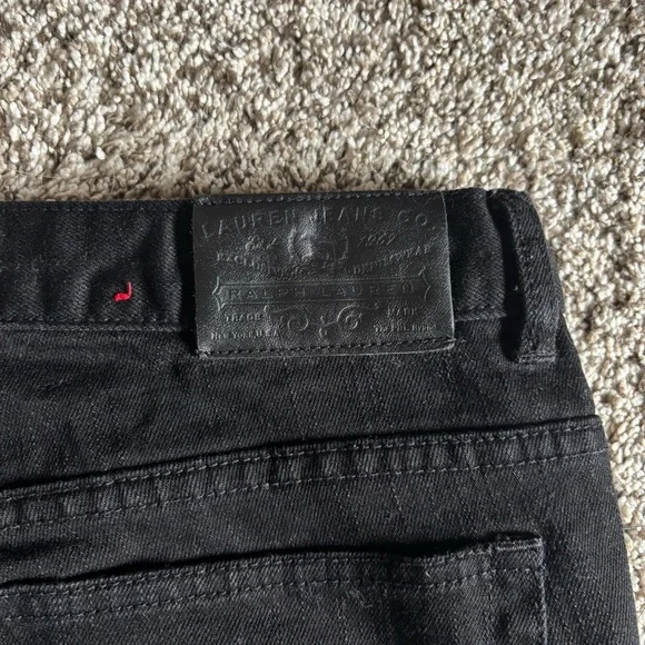 Ralph Lauren Jeans Co Women 12P Black Denim Stretch Petite Classic Casual Pants - Picture 6 of 10